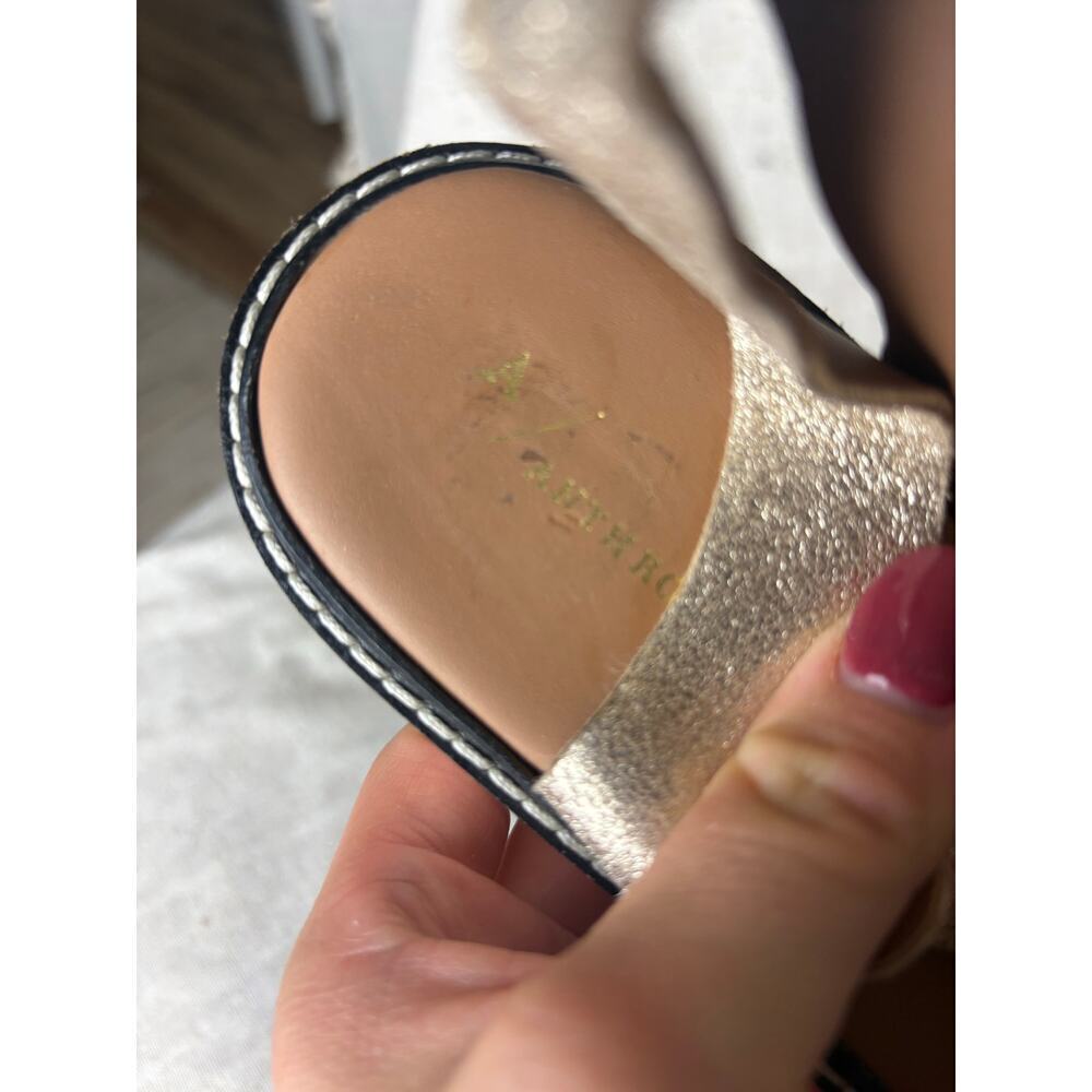 Anthropologie Fisherman Sport Sandals Metallic Gold Leather Sz. 41 *runs small* - Picture 8 of 11